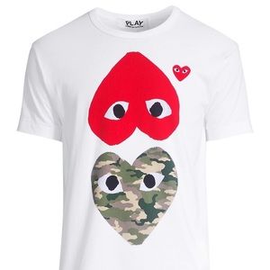 Comme des Garcons Play (Two Heart Camo Cotton Tee)